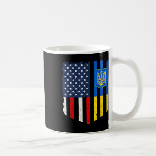 Ukrainian American Flag Ukraine Usa America Shield Coffee Mug