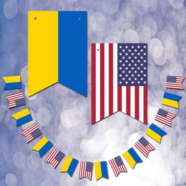 Ukrainian American Flags, Party Ukraine / USA Bunting (Creator Uploaded)