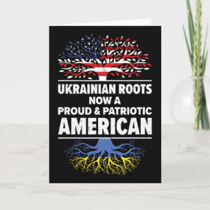 Ukrainian American Patriot Usa Grown Ukraine Us Fl Card