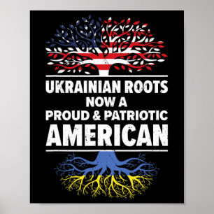Ukrainian American Patriot Usa Grown Ukraine Us Fl Poster