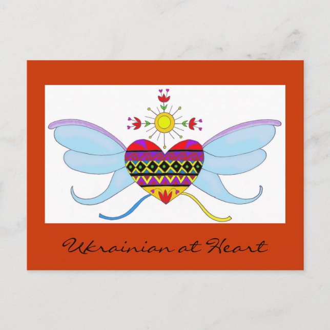 Ukrainian at Heart Postcard (Front)