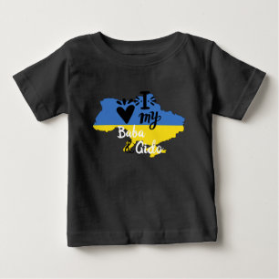 Ukrainian Baby I Love My Baba and Gido Clothing T-Shirt