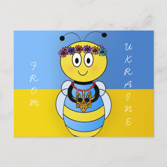 Ukrainian Bee Series Postcard (Front)