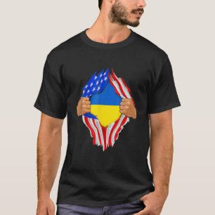 Ukrainian Blood Inside Me Ukraine Flag T-Shirt