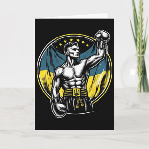 Ukrainian Boxer Patriotic Boxing Fighter Ukraine F Card