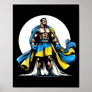 Ukrainian Boxer Patriotic Boxing Fighter Ukraine Poster