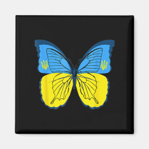 Ukrainian Butterfly Flag of Ukraine with Trident F Magnet