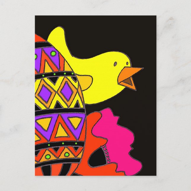 Ukrainian Chick Customisable Postcard (Front)