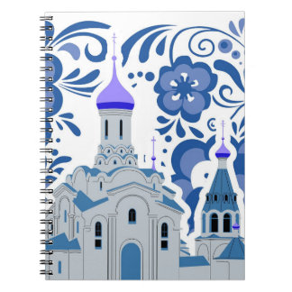 Ukrainian Churches of Kiev Blue and White Post-it Notebook