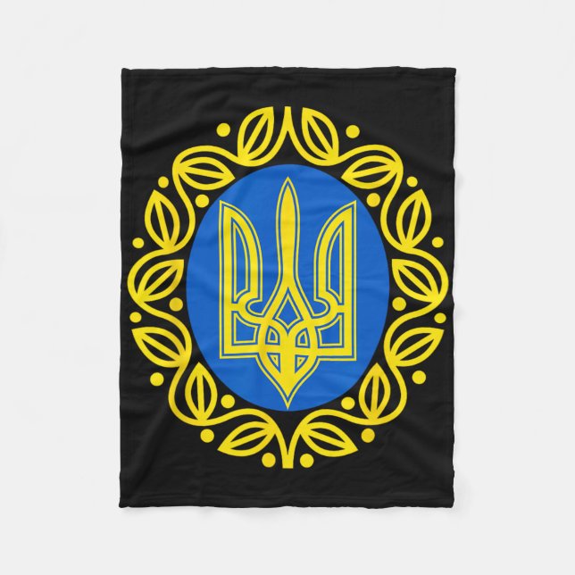Ukrainian Coat Of Arms 1  Fleece Blanket (Front)
