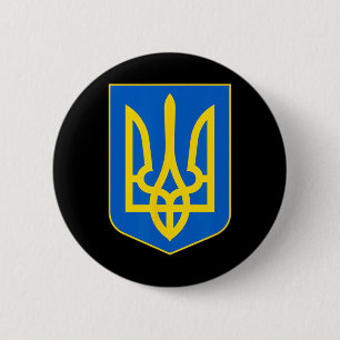 Ukrainian Coat Of Arms 6 Cm Round Badge