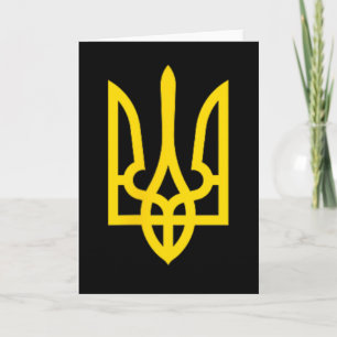 Ukrainian Coat Of Arms Crest  Card