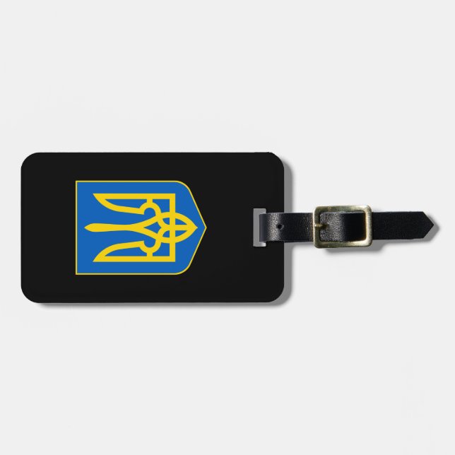 Ukrainian coat of arms luggage tag (Front Horizontal)