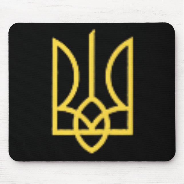 Ukrainian Crest Trident Ukraine Tryzub Symbol Men  Mouse Pad (Front)