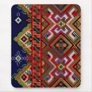 Ukrainian Cross Stitch Embroidery Mousepad