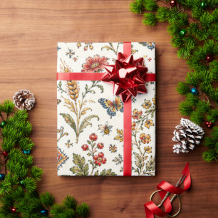 Ukrainian Cross Stitch Pattern Wrapping Paper