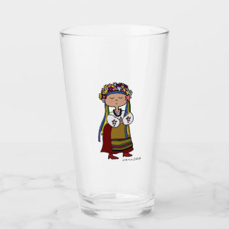 Ukrainian Dancer Folk Art Glass
