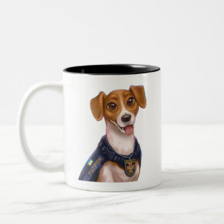 Ukrainian dog Patron T-Shirt Two-Tone Coffee Mug