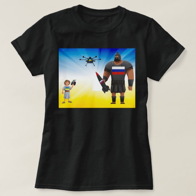 Ukrainian Drone Dominance T-Shirt (Design Front)