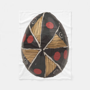 Ukrainian Easter Egg With Spiral Motifs Sticker Fleece Blanket