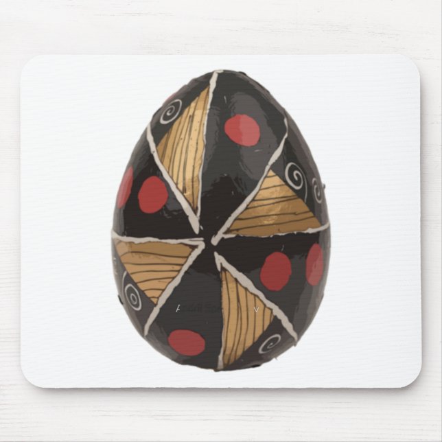 Ukrainian Easter Egg With Spiral Motifs Sticker  Mouse Pad (Front)
