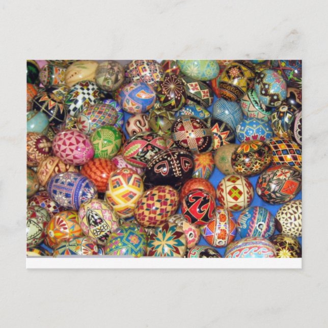 Ukrainian Easter Eggs Holiday Postcard (Front)
