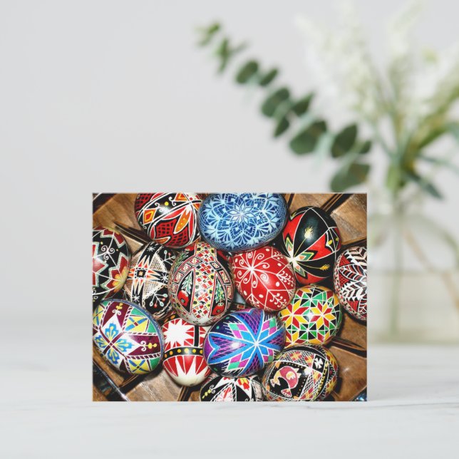 Ukrainian Easter Eggs Postcard (Standing Front)