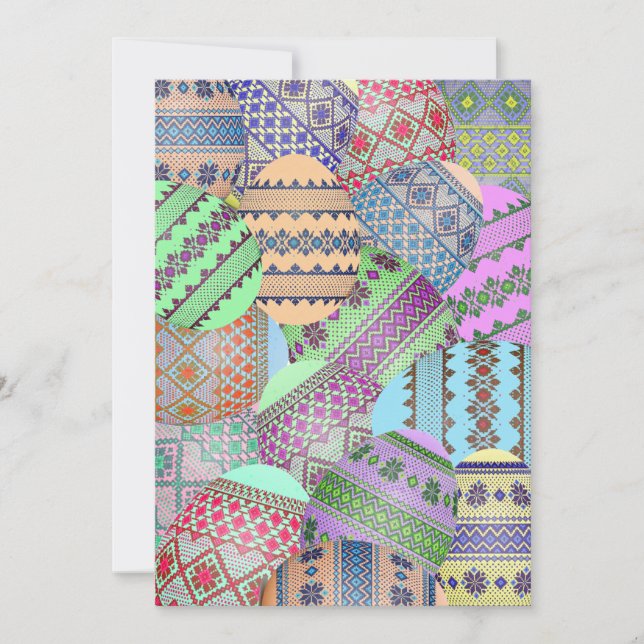 Ukrainian Easter Eggs (Pysanky) Invitation (Front)