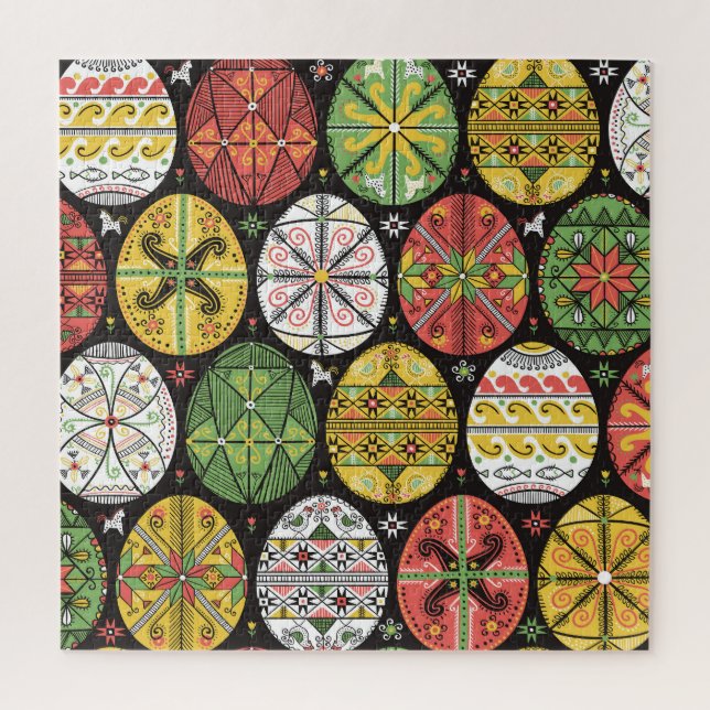 Ukrainian Easter eggs, vintage pattern. Jigsaw Puzzle (Vertical)