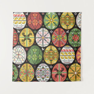Ukrainian Easter eggs, vintage pattern. Tapestry