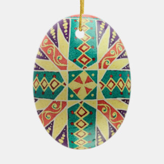 Ukrainian Egg Style Christmas Ornament