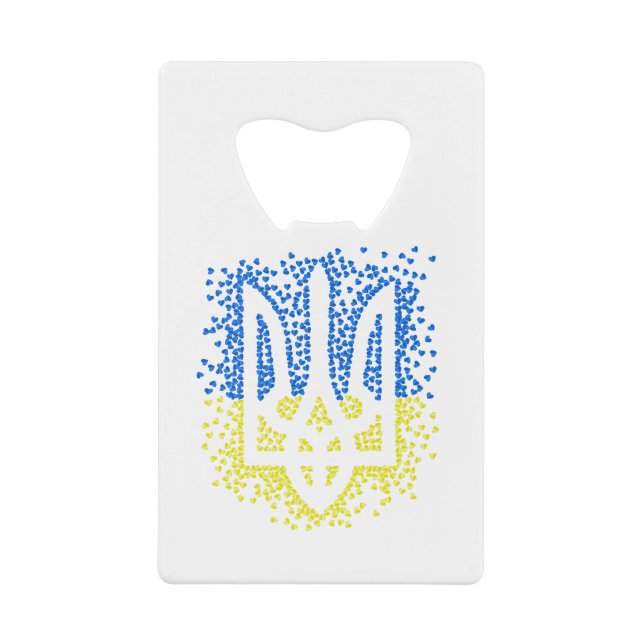 Ukrainian emblem trident tryzub scattering hearts (Front)
