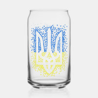 Ukrainian emblem trident tryzub scattering hearts