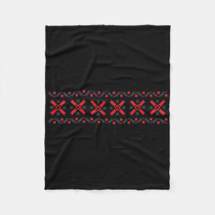 Ukrainian Embroidered National Costume Vyshyvanka Fleece Blanket