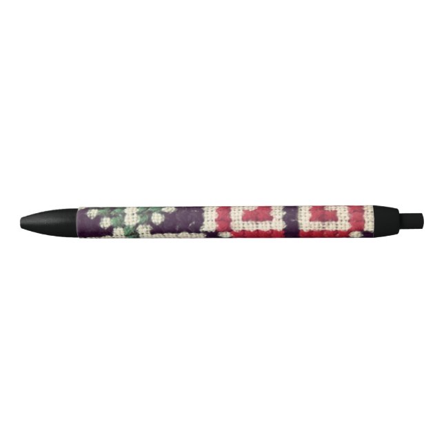 Ukrainian Embroidery Black Ink Pen (Front)