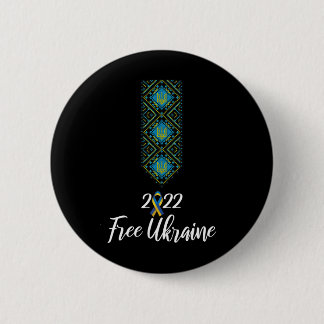 Ukrainian Embroidery Vyshyvanka For Men Support Fr 6 Cm Round Badge
