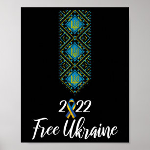Ukrainian Embroidery Vyshyvanka For Men Support Fr Poster