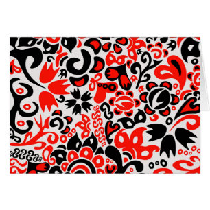 Ukrainian ethnic folk art floral pattern absrtact