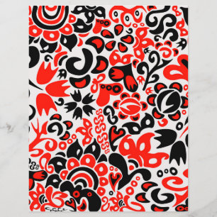 Ukrainian ethnic folk art floral pattern absrtact