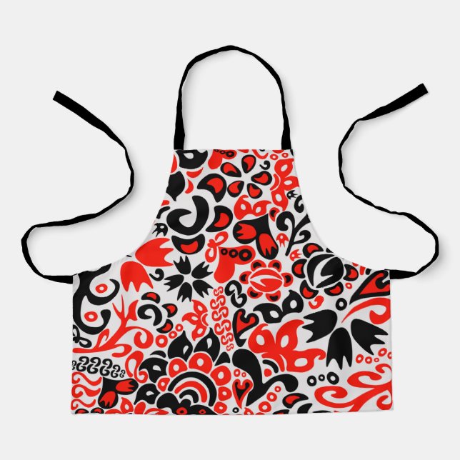 Ukrainian ethnic folk art floral pattern absrtact  apron (Front)