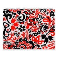 Ukrainian ethnic folk art floral pattern absrtact
