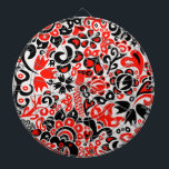 Ukrainian ethnic folk art floral pattern absrtact  dartboard<br><div class="desc">Folklore pattern with Ukrainian flag colours blue and yellow</div>