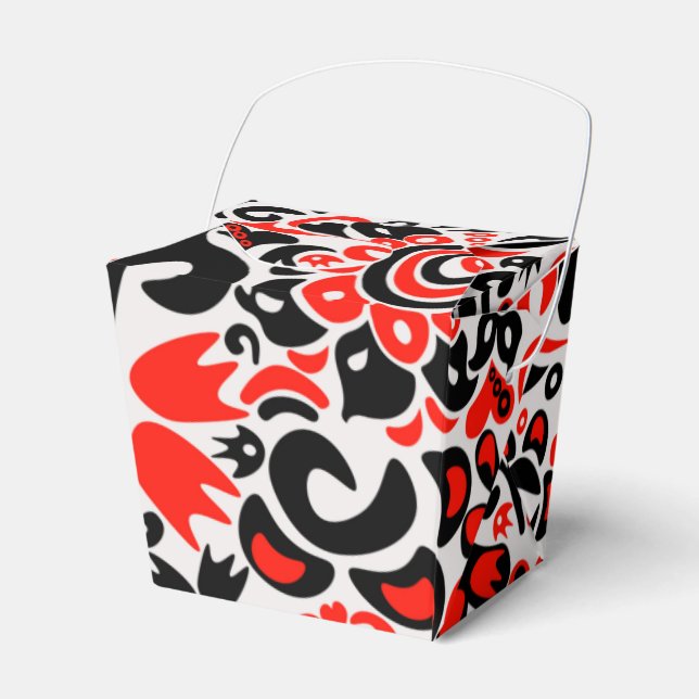 Ukrainian ethnic folk art floral pattern absrtact  favour box (Front Side)