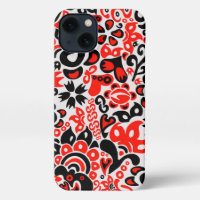 Ukrainian ethnic folk art floral pattern absrtact 