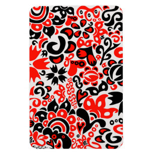 Ukrainian ethnic folk art floral pattern absrtact magnet