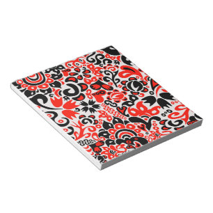 Ukrainian ethnic folk art floral pattern absrtact  notepad
