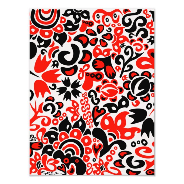 Ukrainian ethnic folk art floral pattern absrtact  photo print (Front)