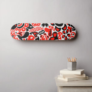 Ukrainian ethnic folk art floral pattern absrtact  skateboard
