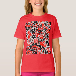 Ukrainian ethnic folk art floral pattern absrtact T-Shirt