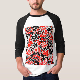Ukrainian ethnic folk art floral pattern absrtact  T-Shirt